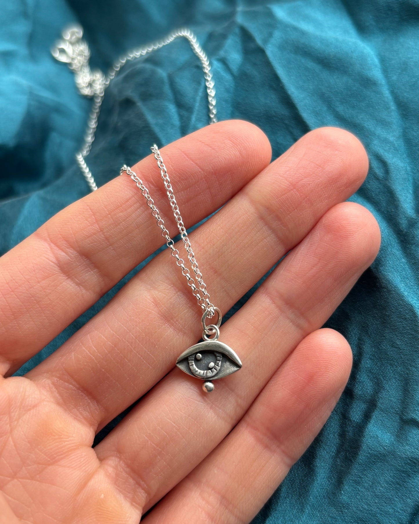Silver Small Eye Pendant