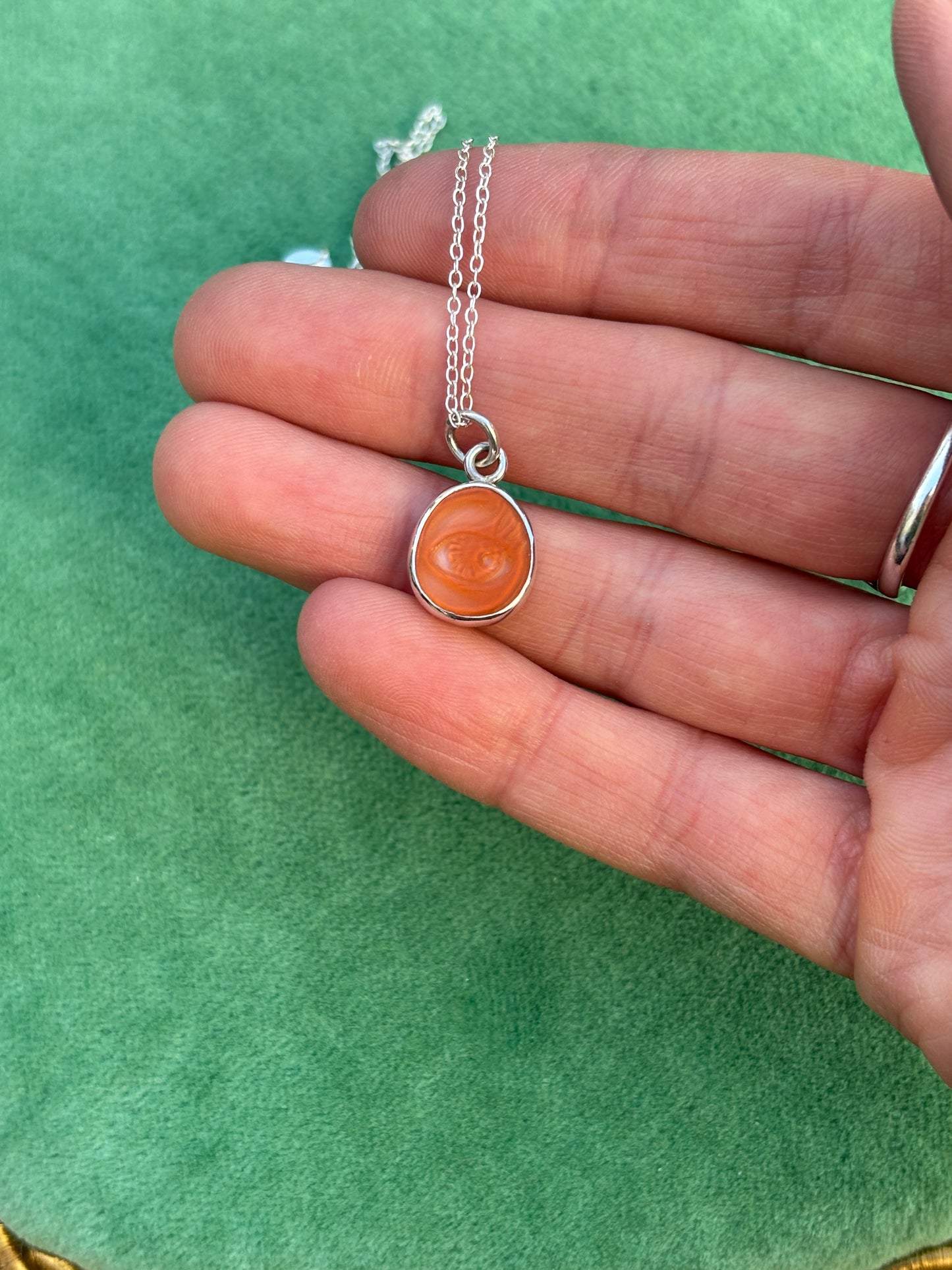 SALE Apricot Eye Pendant