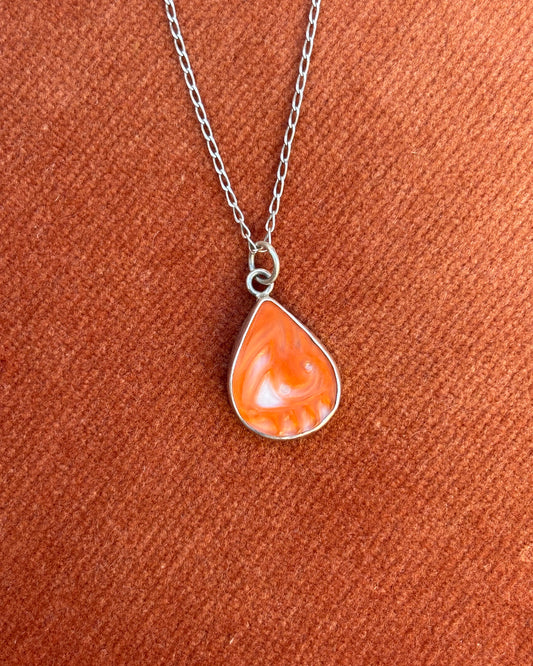 SALE Apricot Drop Eye Pendant
