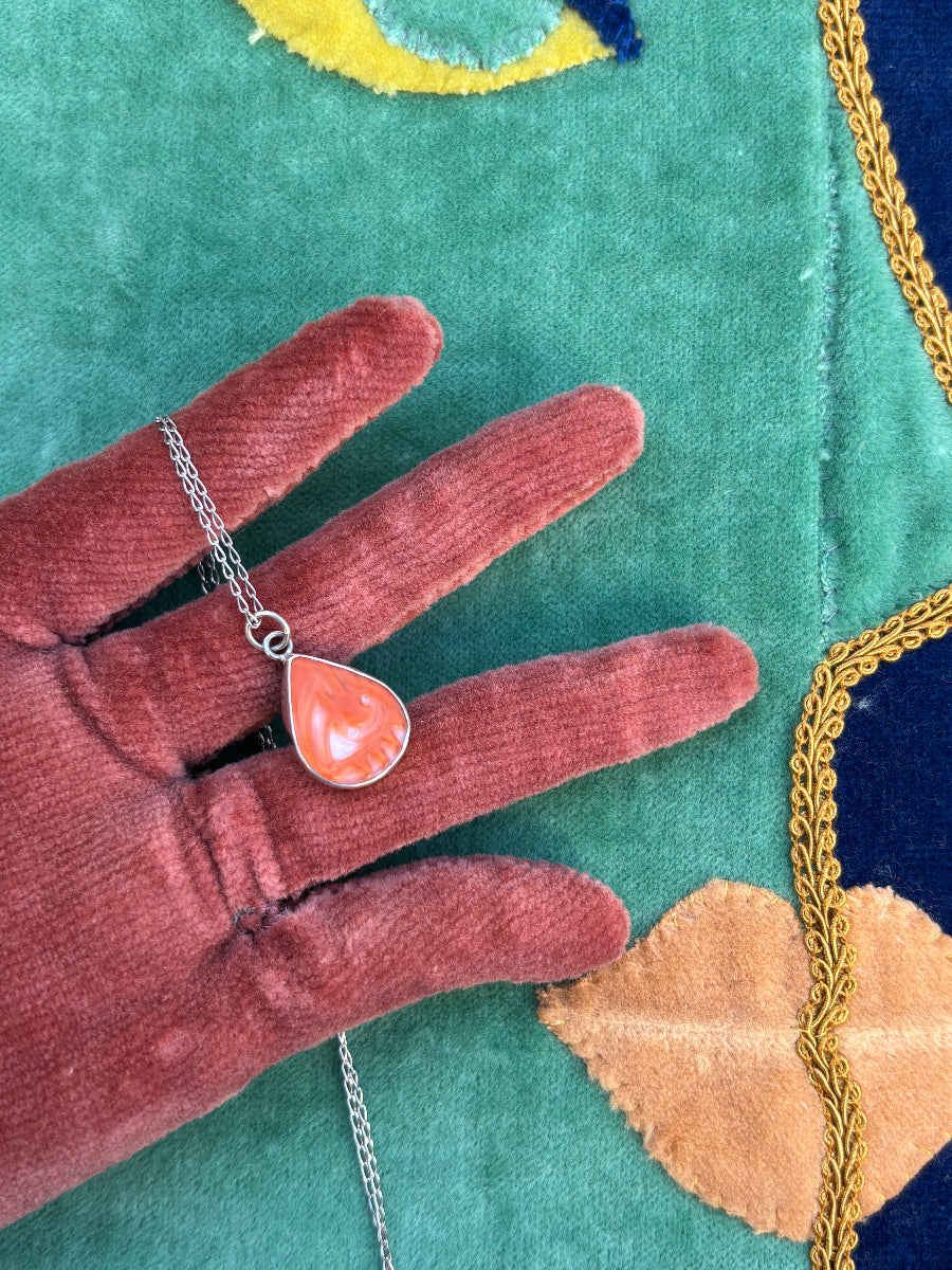 SALE Apricot Drop Eye Pendant